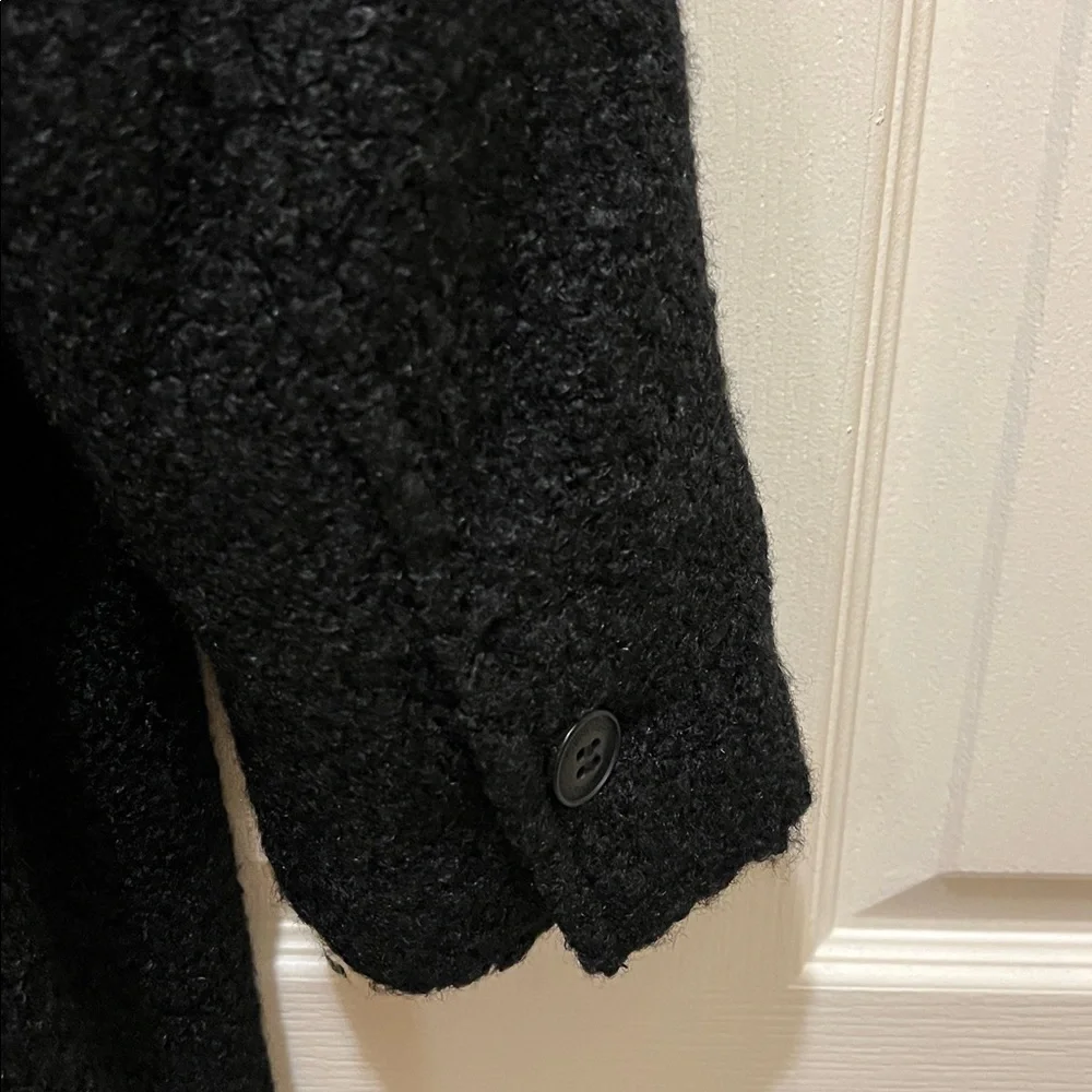 Calvin Klein Women’s Black Long Coat XL Pea Coat Classic Winter Outerwear
